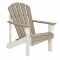 Krzesło ogrodowe Adirondack 83 x 80 x 95 cm z tworzywa sztucznego beżowo-białe
